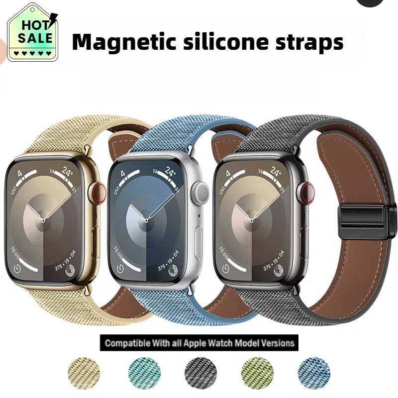 Magnetic Waterproof Denim Strap Apple Watch 10 9 8 7 6 5 SE 40/41/44/45/46/49mm