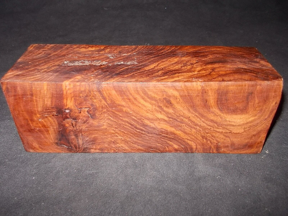 WOODEN HONDURAN ROSEWOOD BURL BLOCK GUN GRIPS KNIFE SCALES BOX TOPS -B3