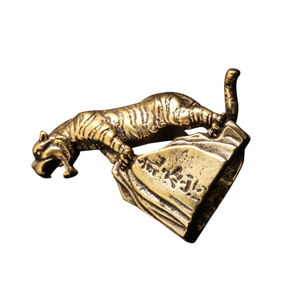 Tiger Brass Piggy Bank Ornament Kids Wall Stickers Retro Decor Decoration