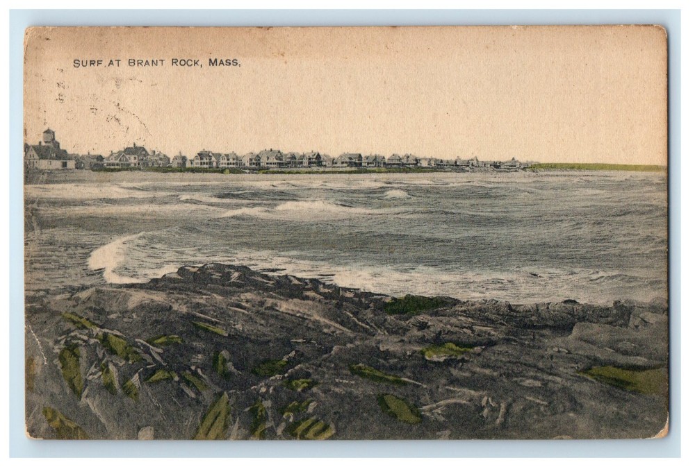 1922 Surf at Brant Rock Massachusetts MA Antique Posted Postcard