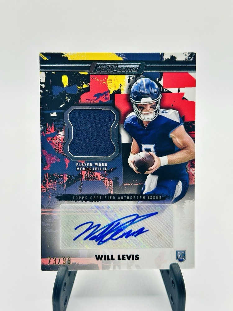 WILL LEVIS 2023 Topps Composite #CPAV-WL Vertical Rookie Patch Auto #/99 RC