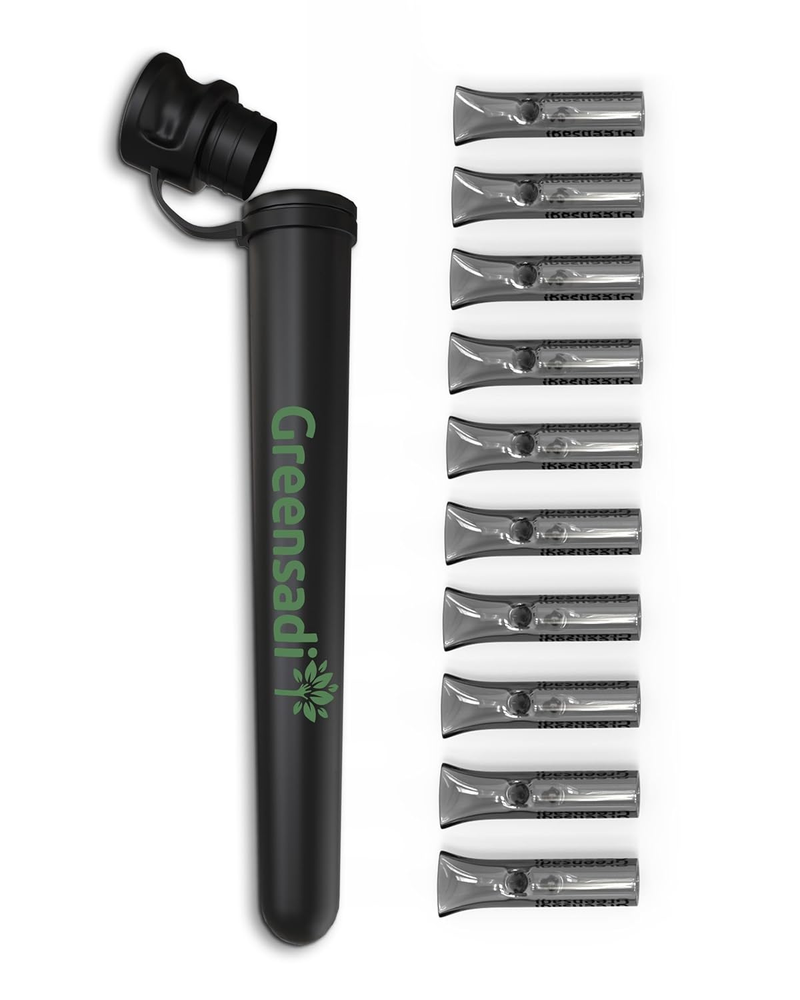 Reusable Glass Filter Tips & Vintage Cigarette Tube Set – 10 Pre-Rolled,Homemade