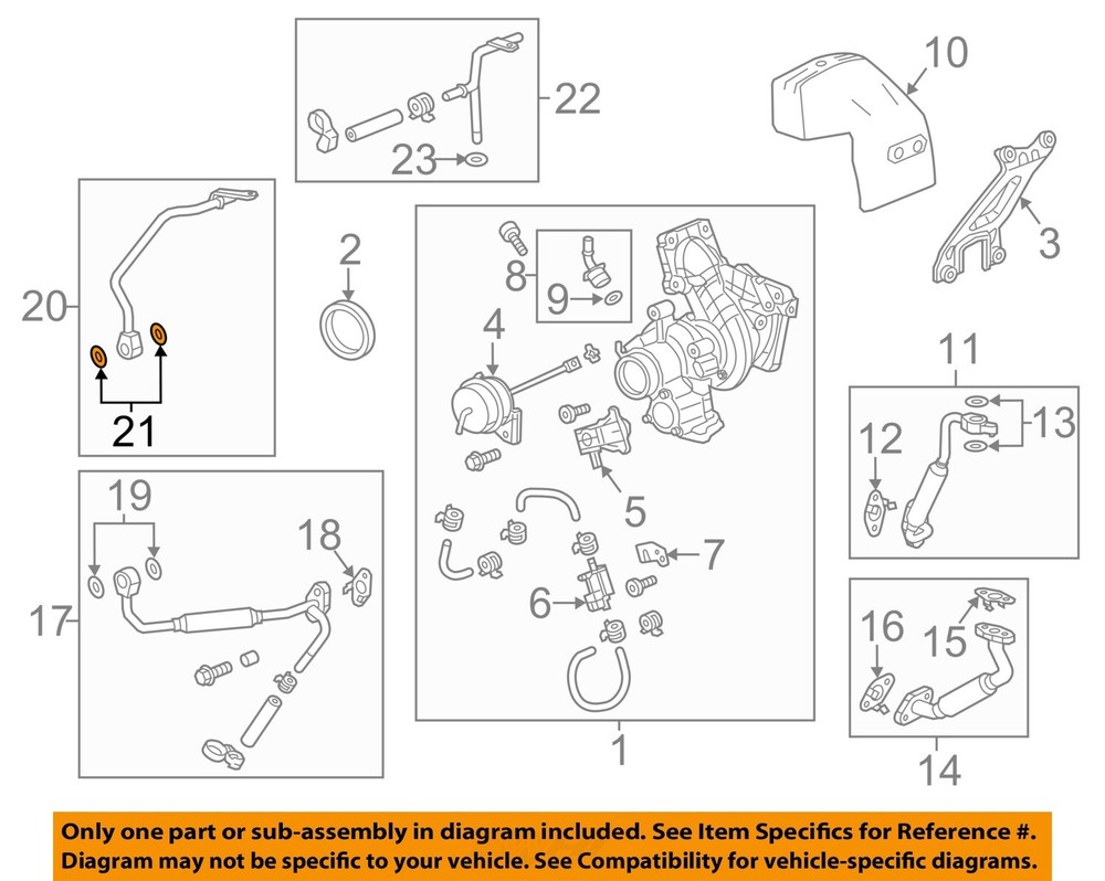 GM OEM Turbocharger Water Inlet Pipe Washer 12662186