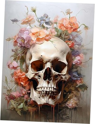 5D Skeleton Diamond Painting Kits - DIY Diamond Art Kits for Adults Skull