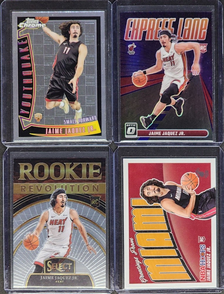 Jaime Jaquez Jr 4-Card RC Lot - Purple Optic All-Star Miami Heat