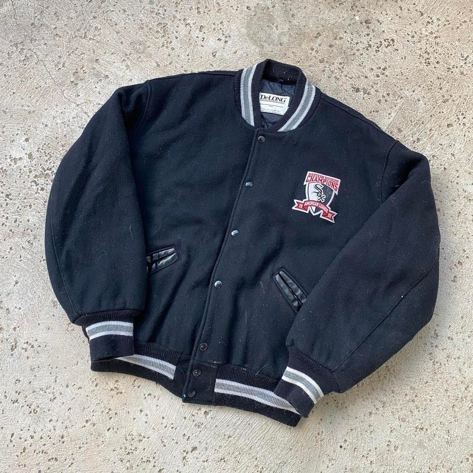 Vintage MLB Baseball Chicago White Sox DeLong Varsity Jacket 1993 AL Champions