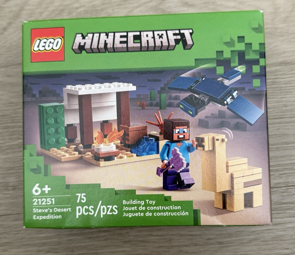LEGO Minecraft Steve's Desert Expedition Building Toy, Biome Ages 6+, 21251