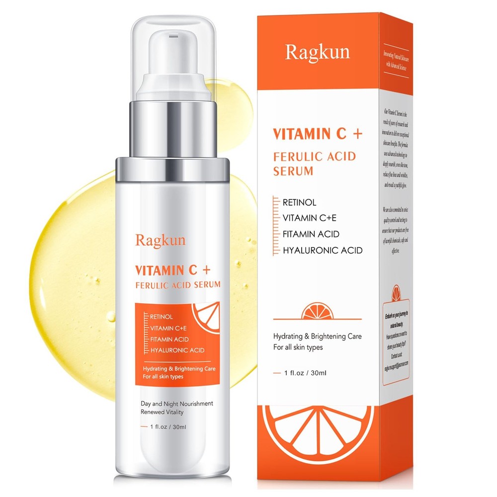 Vitamin C 20% Serum with CE Ferulic & Hyaluronic Acid for Brightening & Hydration