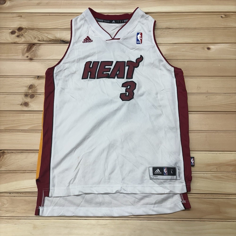 Reebok Miami Heat Dwyane Wade 3 Youth NBA Jersey Size Large +2