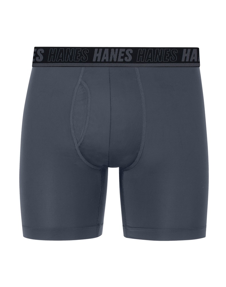 Hanes Moves Ultimate Men's Anti-Chafe Boxer Brief Underwear Total Support X-Temp