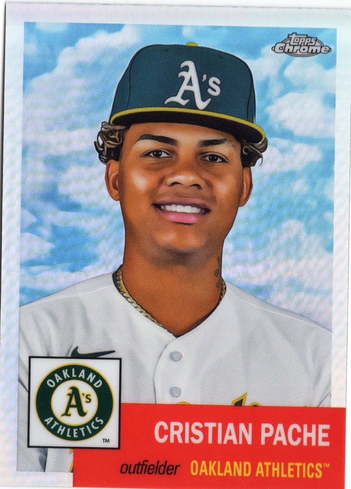 2022 Topps Chrome Platinum Anniversary Refractor #485 Cristian Pache Oakland Athletics
