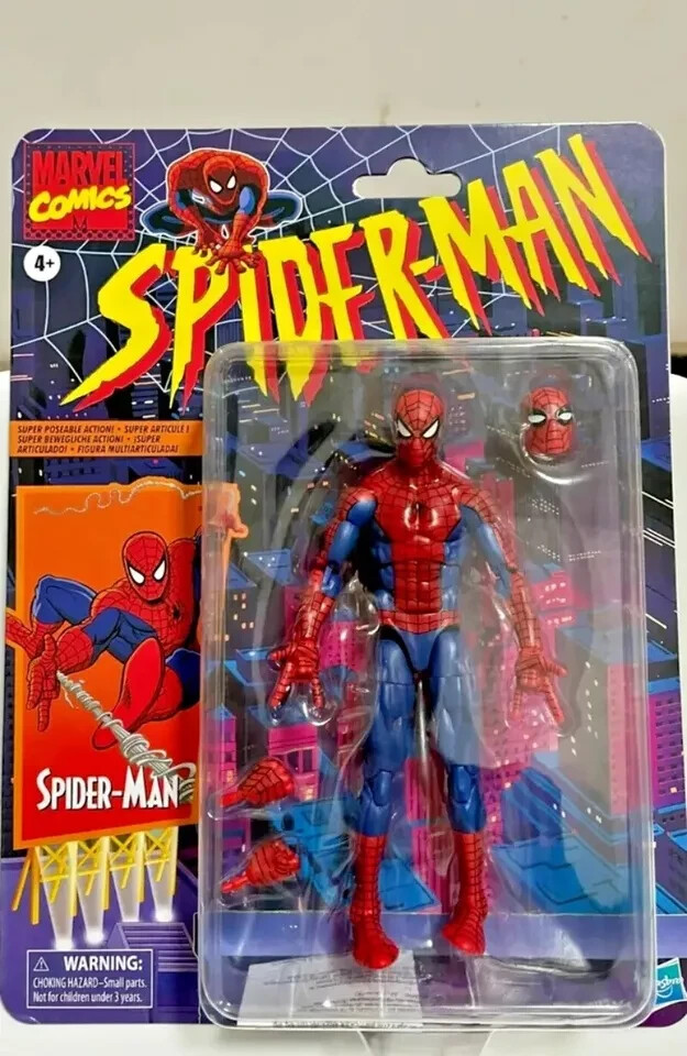 Spiderman Action Figure Spider-Man Marvel Legends Retro Series 6-inch New Stock
