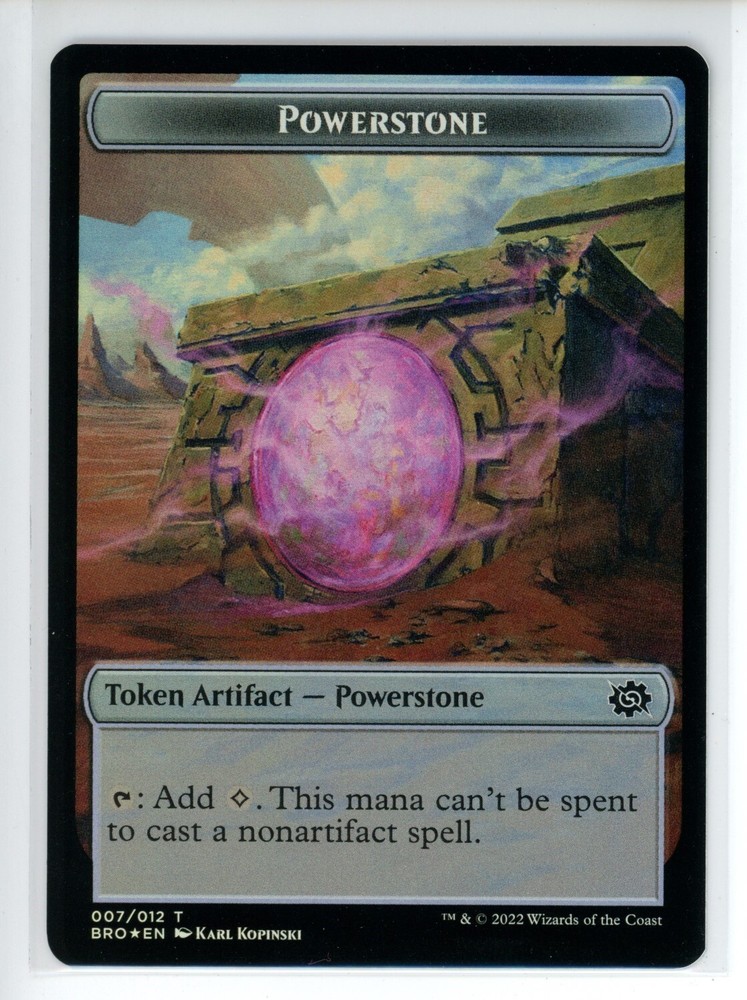 POWERSTONE // ELEMENTAL DOUBLE-SIDED The Brothers' War FOIL #7//14 BRO(NM+)(MTG)-image