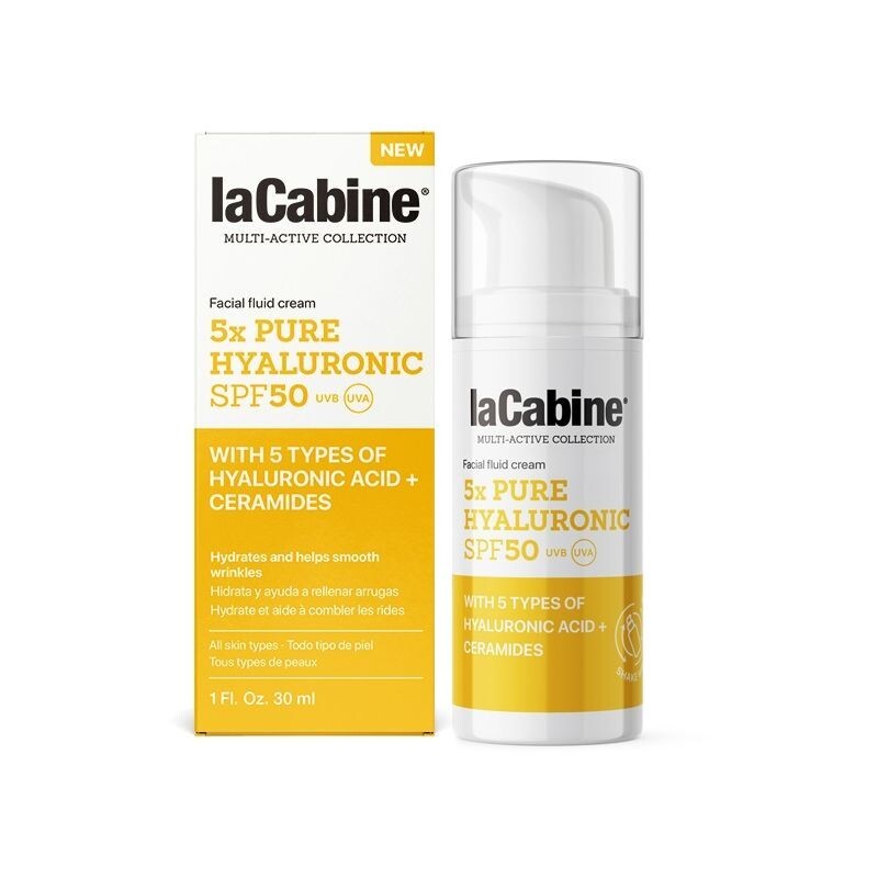 5x Hyaluronic Acid SPF50 Fluid Facial Sunscreen for Hydrated Skin Care