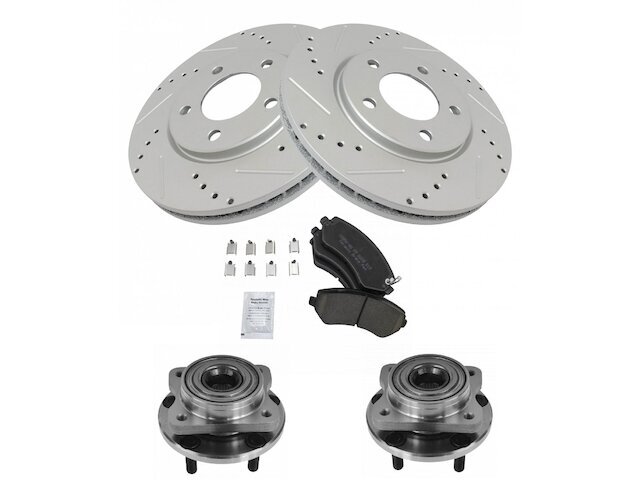 Front Brake Pad and Rotor and Wheel Hub Kit fits Voyager 2001-2003 41XQJP