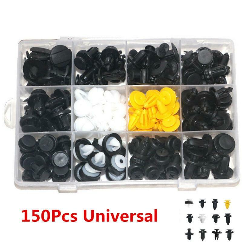 150Pcs 12-Size Car Door Panel Fender Repair Fastener Clip Rivets Screws Push