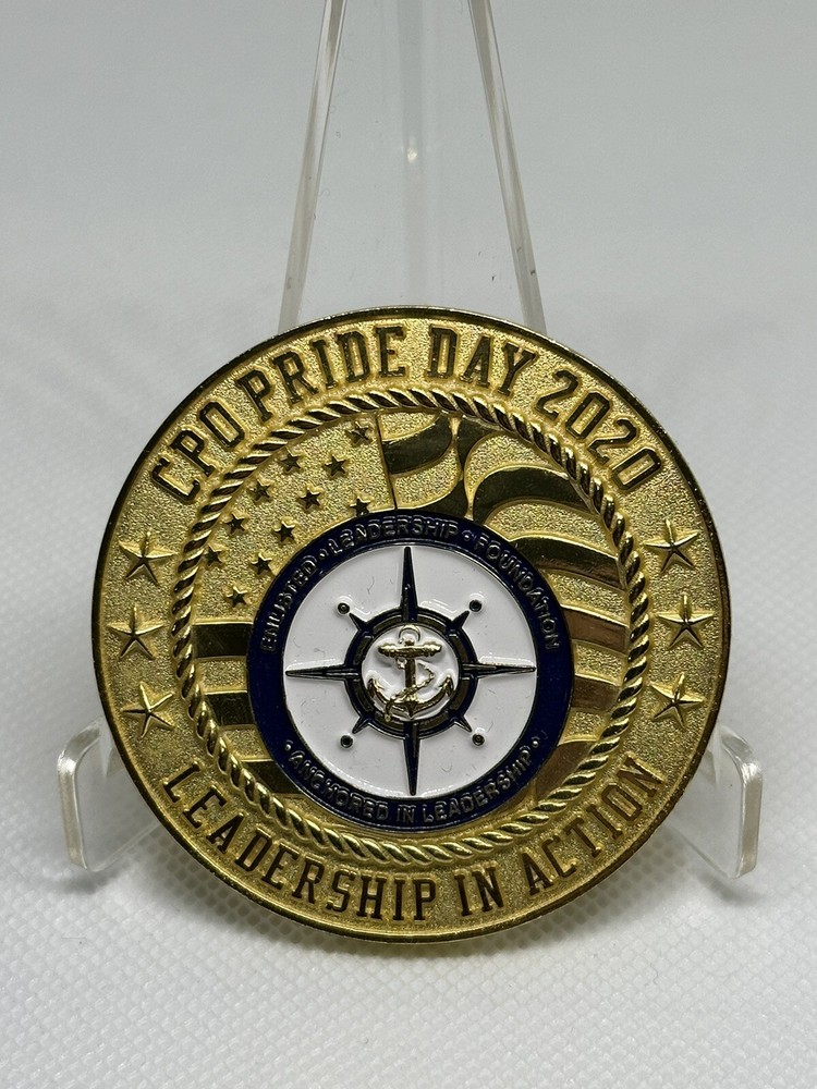 US Navy ELF CPO Pride Day 2020 #365 CPO Gold Challenge Coin-image