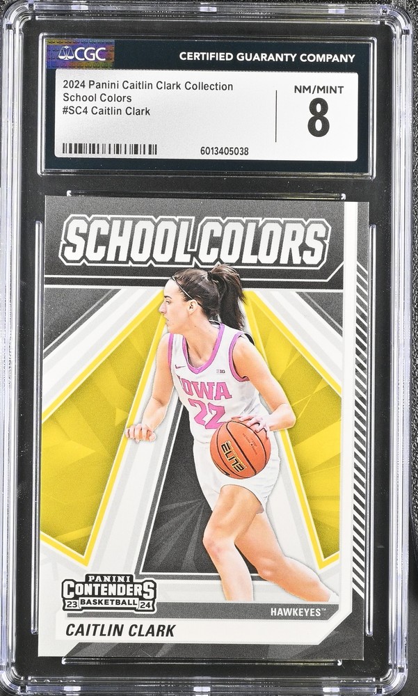 2024 Panini Caitlin Clark Collection Caitlin Clark #SC4 School Colors CGC 8