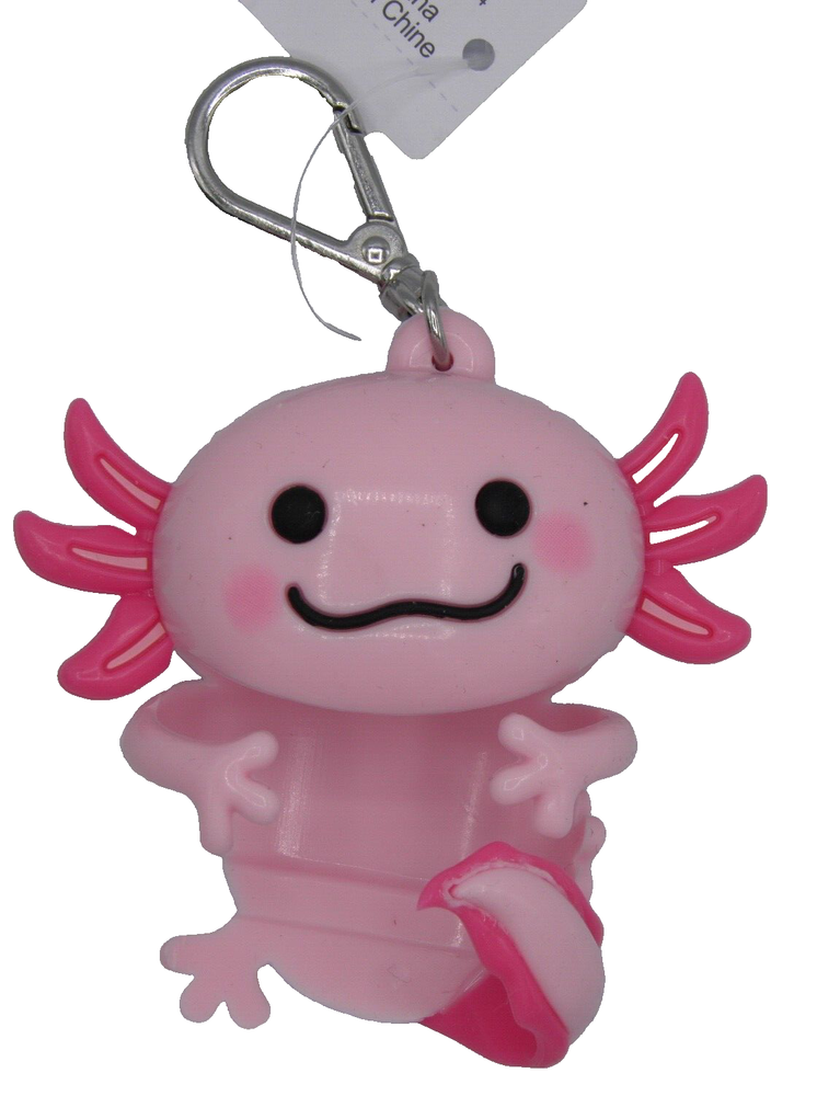 Bath & Body Works Pink Axolotl PocketBac Holder Sanitizer Gel Key Ring SOLD OUT