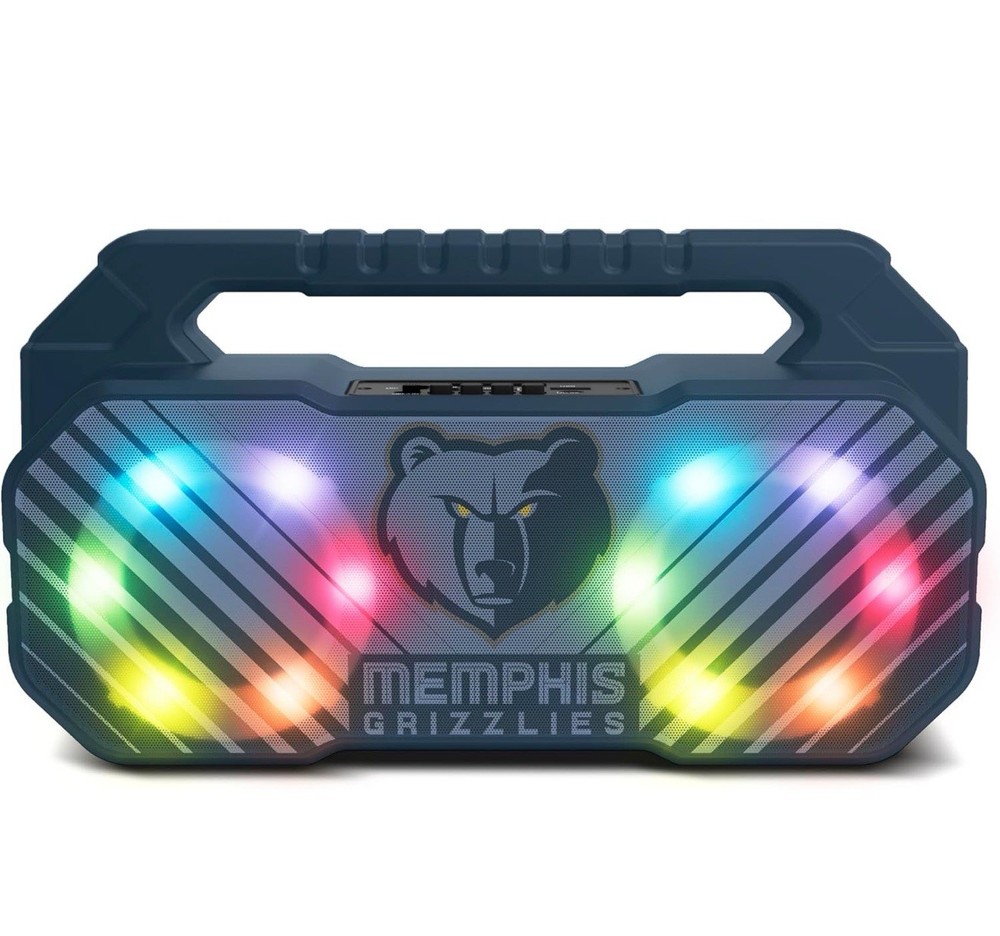 NBA Memphis Grizzlies Wireless Speaker with FM Radio and LED Lights
