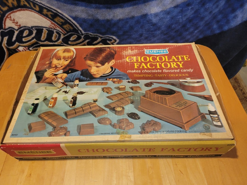 Vintage 1960s EMENEE Chocolate Factory Toy with Original Box and Instructions  