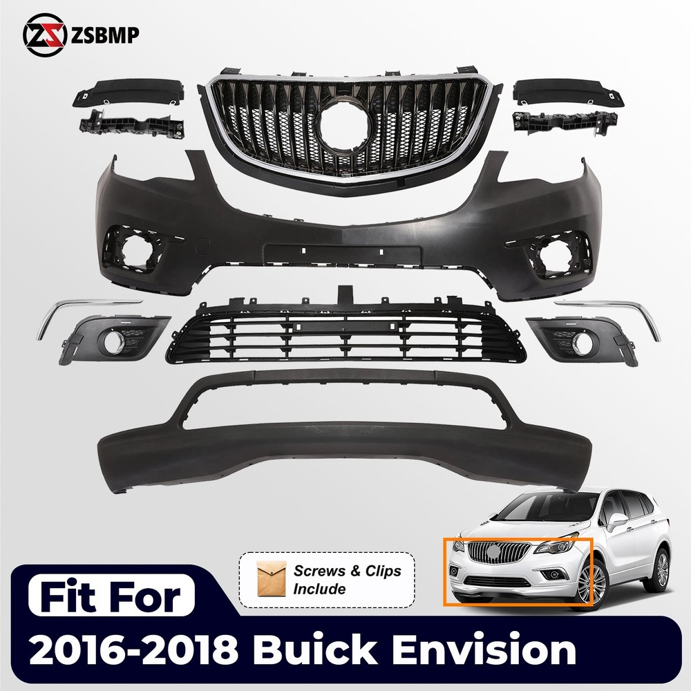 For 2016 2017 2018 Buick Envision Front Bumper Cover Grille Assembly Grill Kit