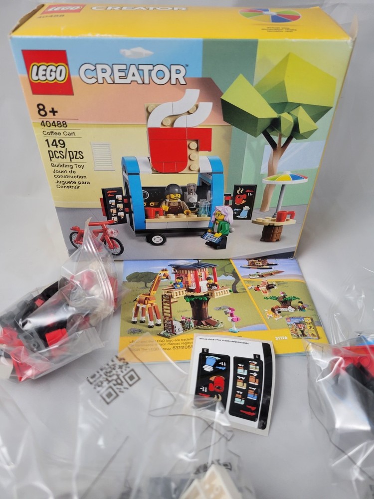 Lego Creator Coffee Cart 40488 GWP Limited Edition New Factory 2021 OPEN BOX