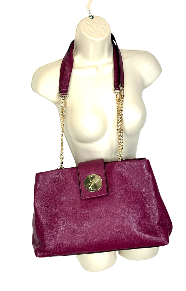 Kate Spade NY  Town Road Elena shoulder bag burgundy pebbled leather rare color