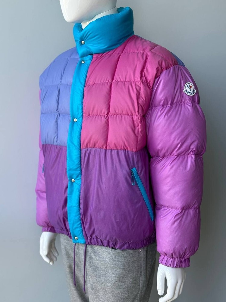 Vintage Moncler Grenoble Colorblock Down Puffer Jacket Made in France Size M