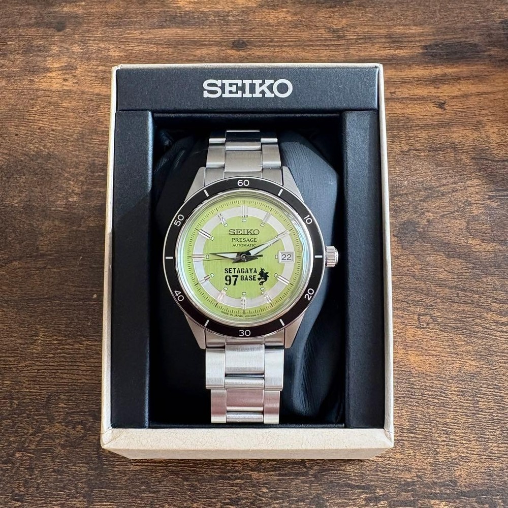 Seiko Presage Limited Edition Automatic Watch Lime Green Stainless Steel 970pcs