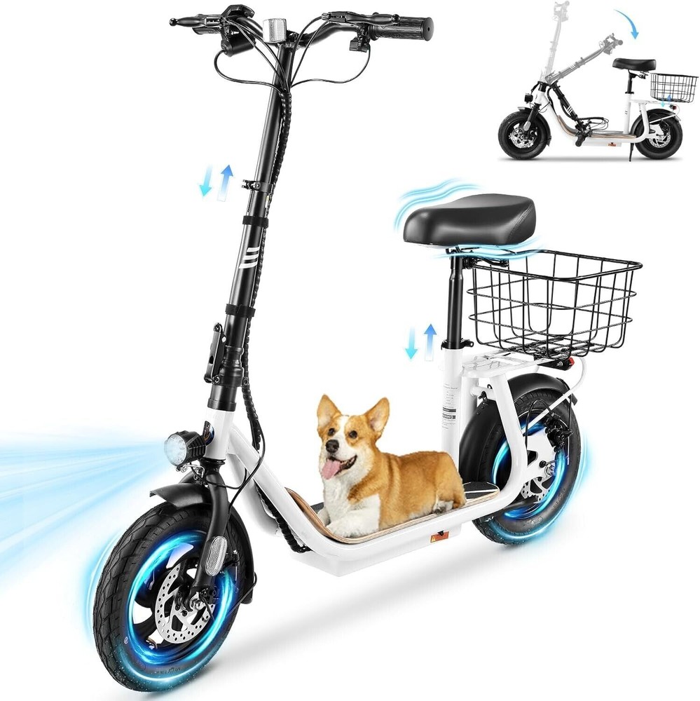 1200W Long Range Folding Electric Scooter for Adults with Seat - NEW Commuter E-Scooter