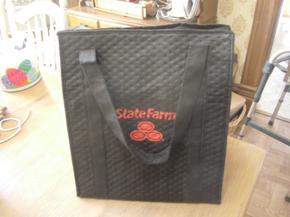 State Farm insulated zipper grocery tote bag Bag Makers Black