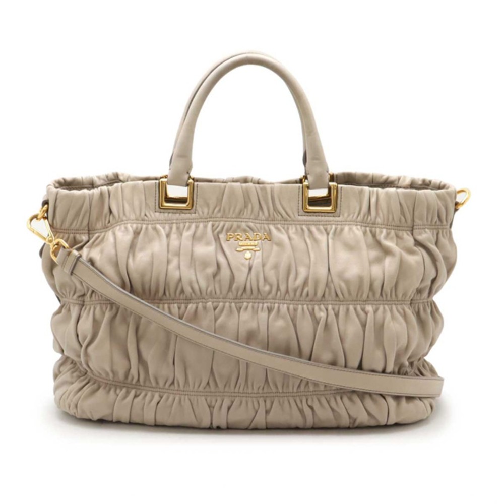 RARE PRADA Gaufre Gathered 2WAY Tote Shoulder Crossbody Bag Handbag