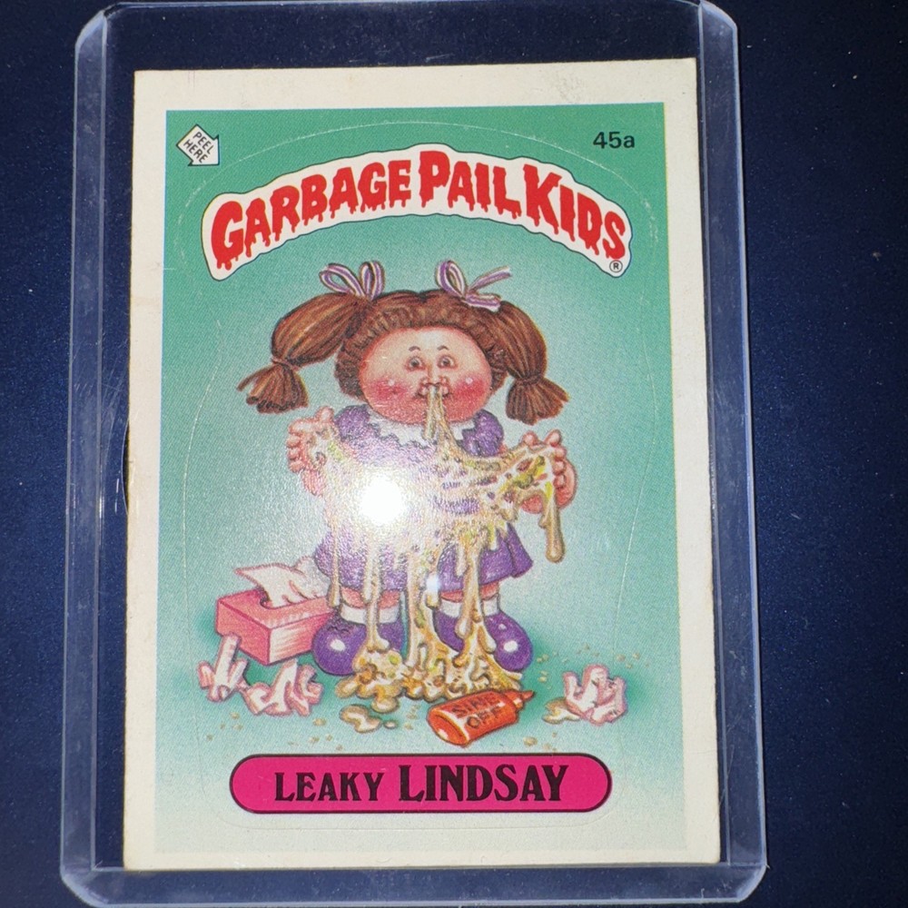🔥🔥1985 Garbage Pail Kids 45a Leaky Lindsay glossy back Punked Out Award