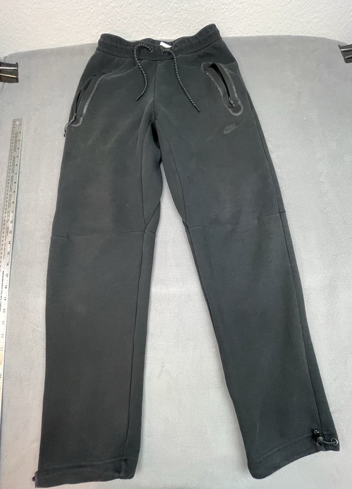 Nike Tech Fleece Straight Jogger Pants Men Small Black Drawstring Baggy Loose