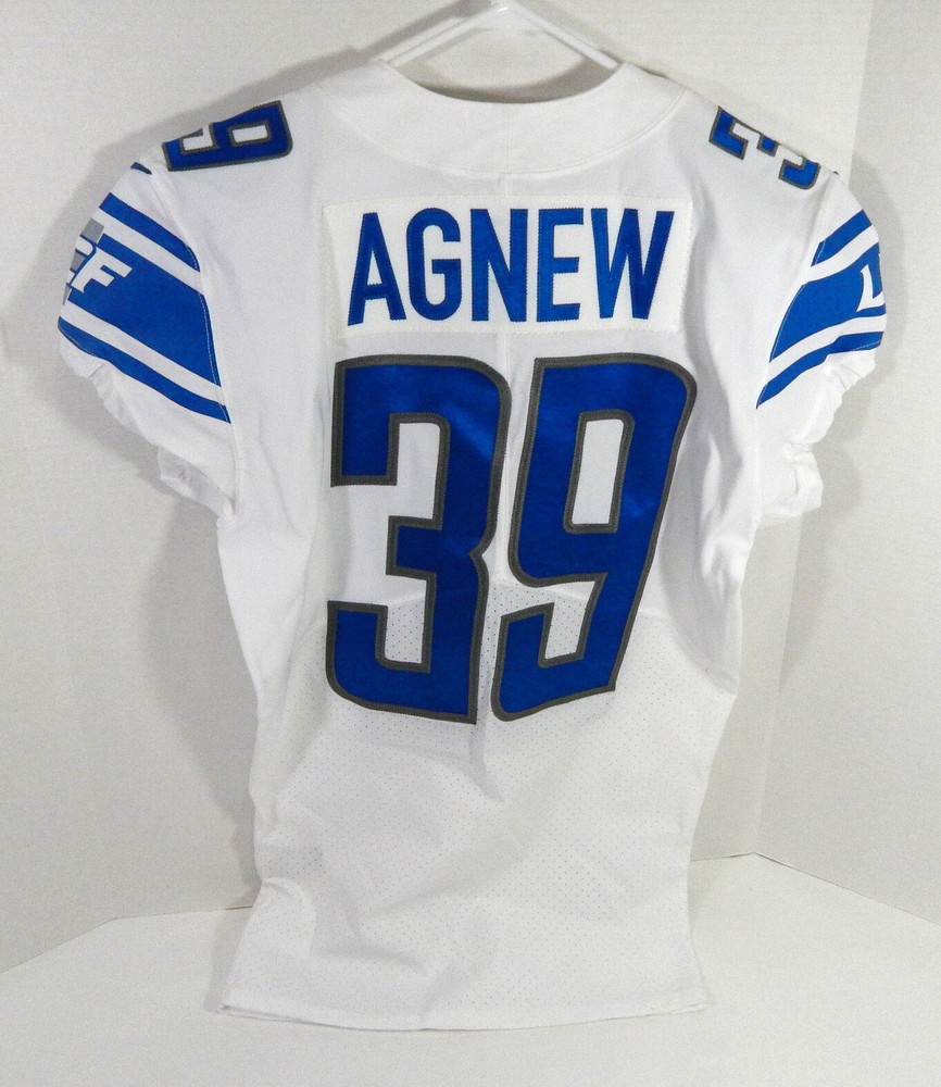 2018 Detroit Lions Jamal Agnew #39 Game Issued White Jersey 38 DP59415