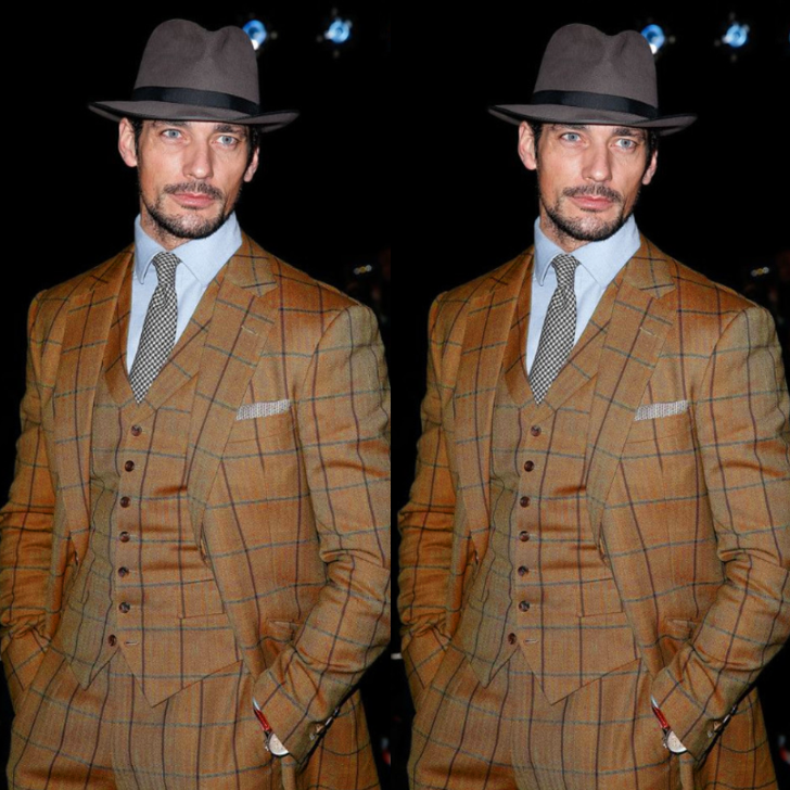 Brown Check Retro Men's Suits Formal Business Wedding Groom Tuxedo Three Pieces