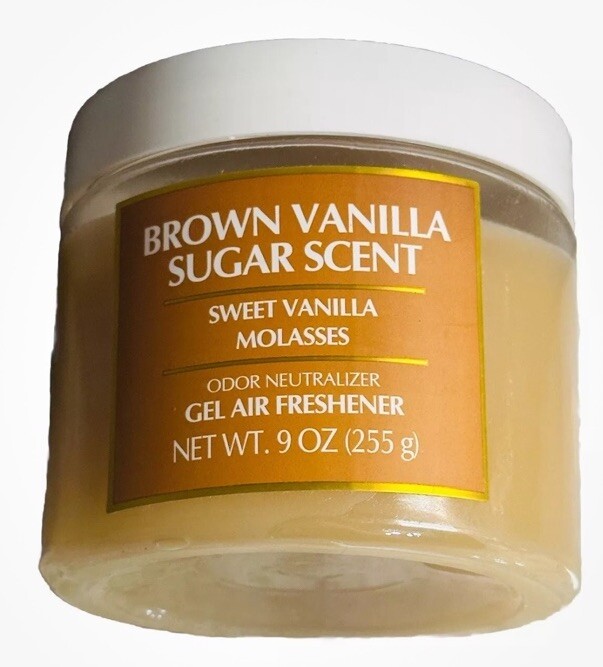 Brown Vanilla Sugar Scent Sweet Vanilla Odor Neutralizer Gel Air Freshener 9oz