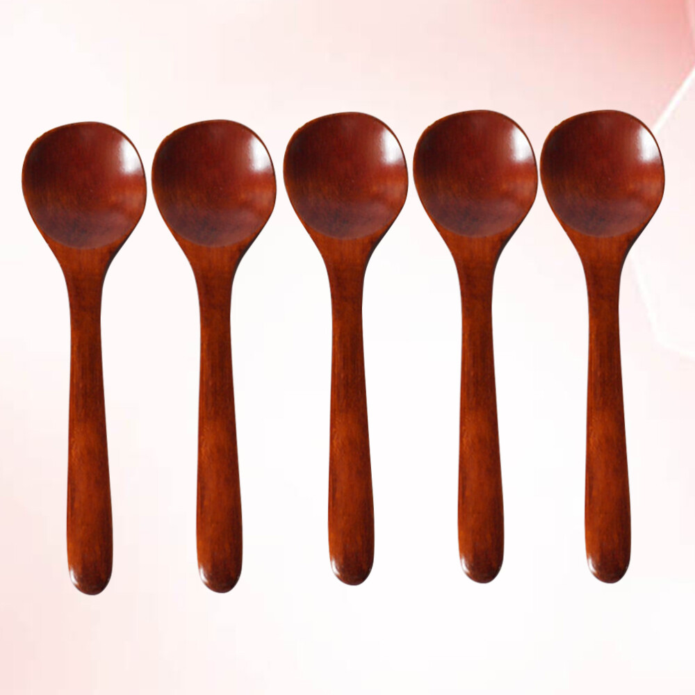 5pcs Small Wooden Spoons for Cooking Honey Tea Coffee Stirring Spoon Supply