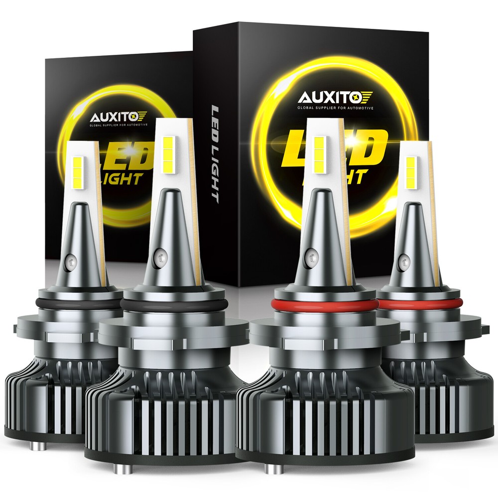 9005 9006 LED Headlight Bulbs High Low Beam Combo Super Bright HB3 HB4 Set