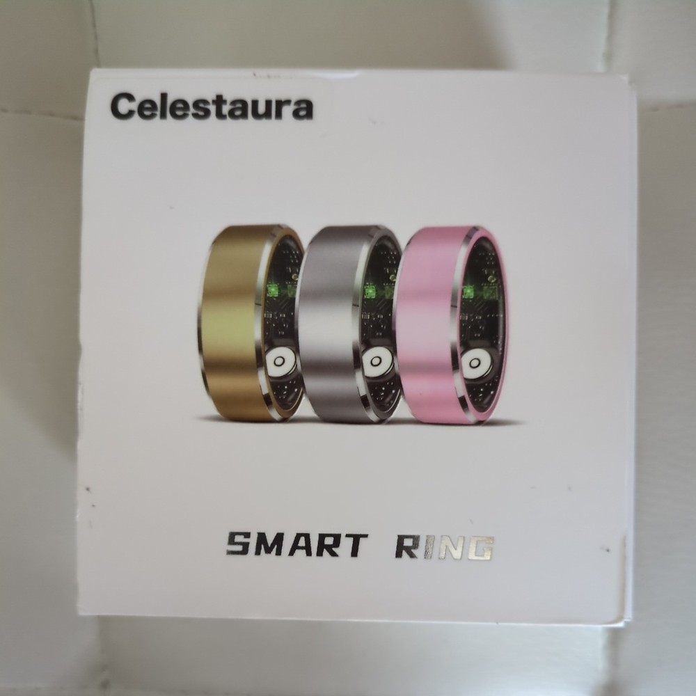 Celestaura Pink Smart Ring Size 8 – Fitness & Health Tracker Wearable