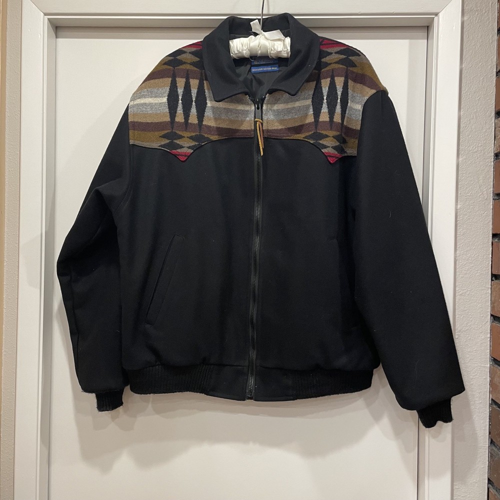 Vintage Pendleton High Grade Western Wear Aztec Wool Jacket Size L