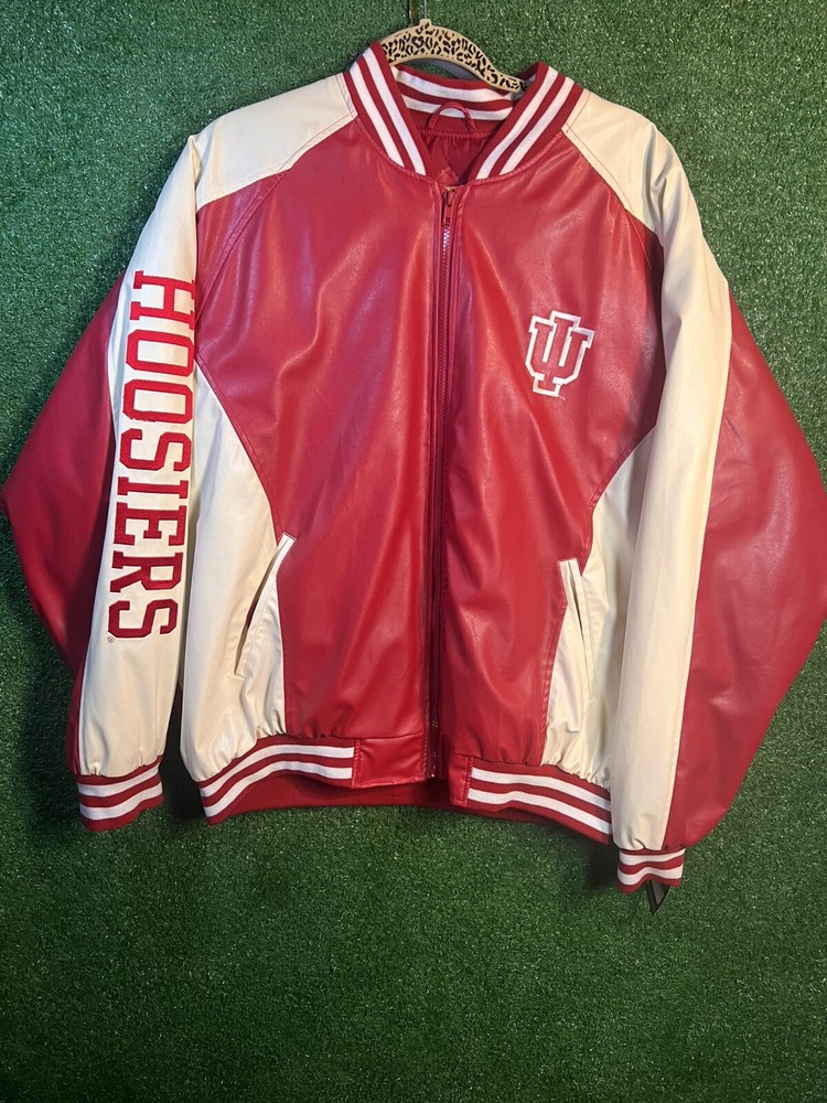 NWT Vintage NCAA Steve & Barry's Indiana Hoosiers Faux Leather Mens XL