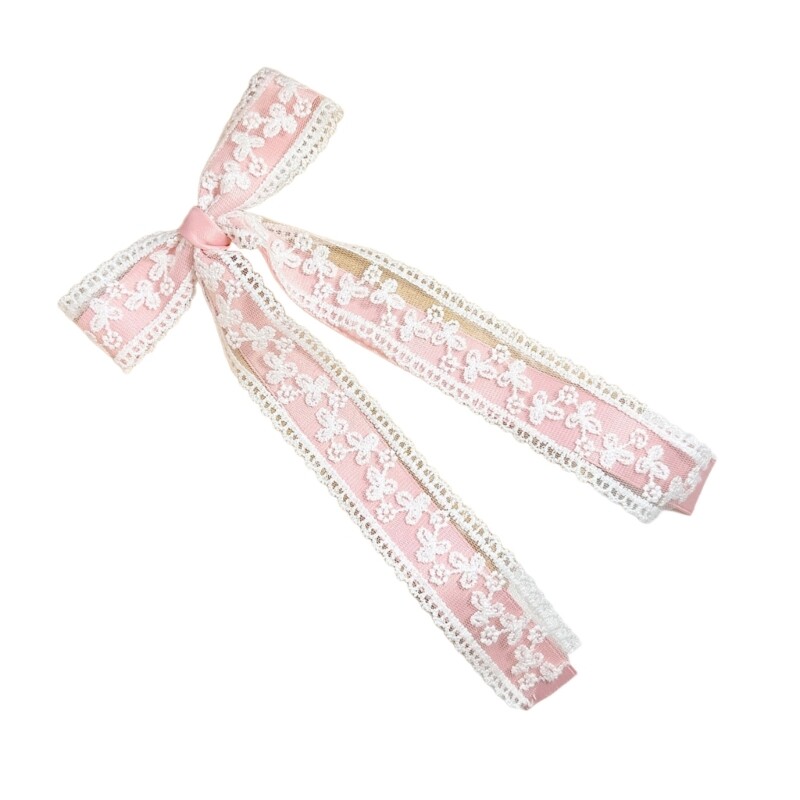 Lace&Ribbon Duckbills Bowknot Hair Clip Ponytail Lovely Kid Hairpin Hair Clip