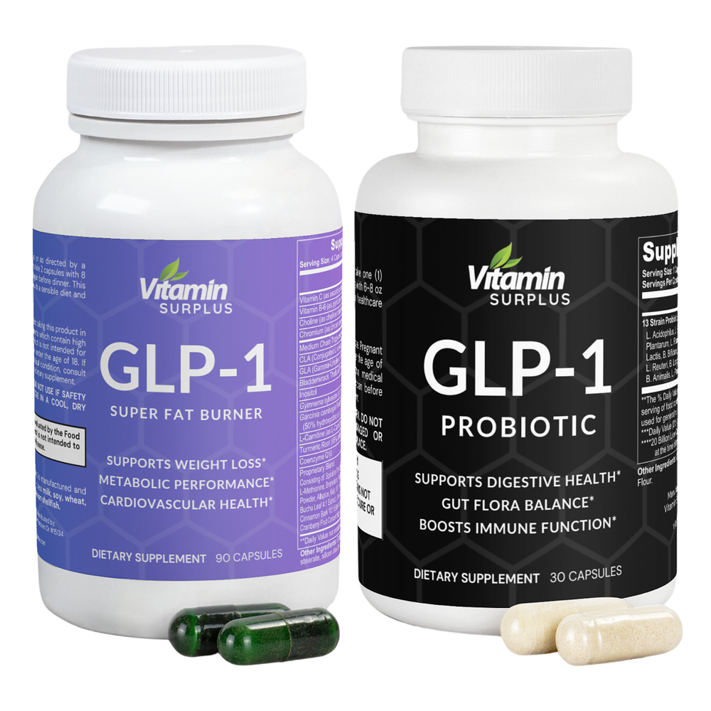 GLP-1 Weight Loss System - Fat Burner + Probiotic Support Supplement