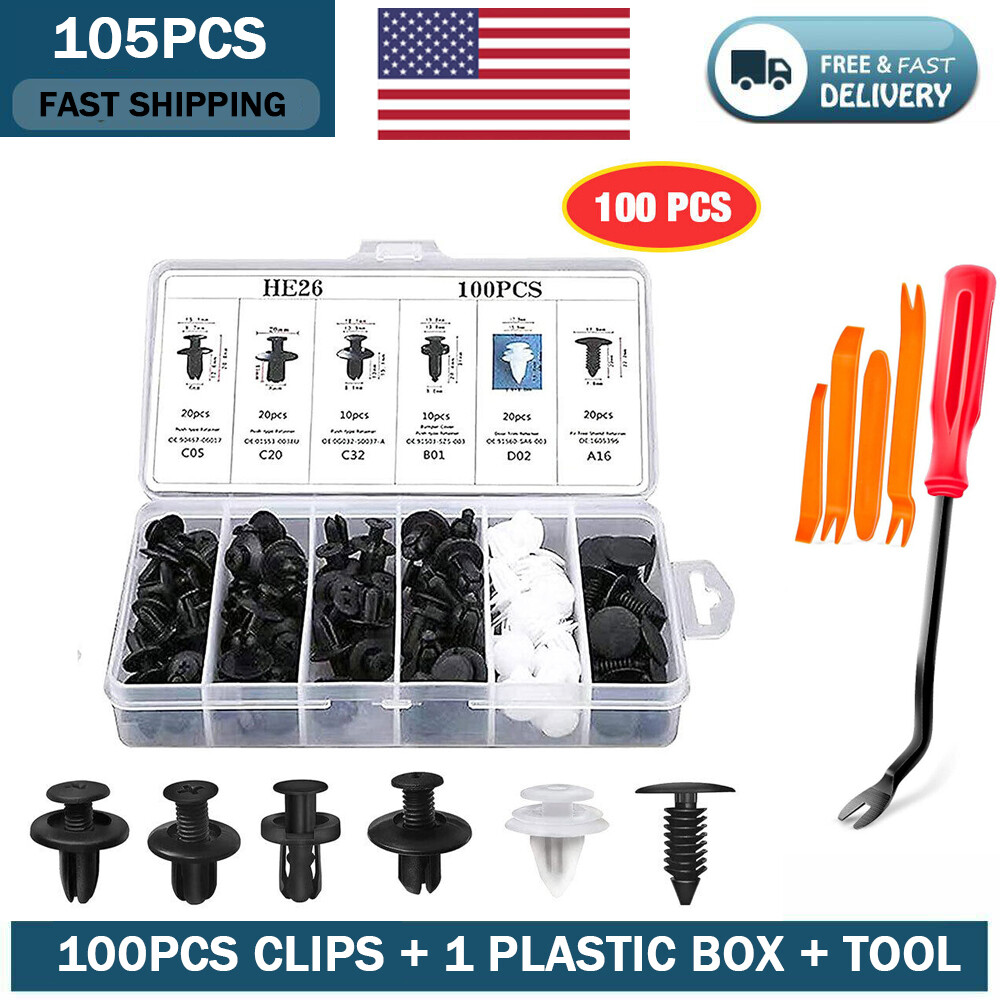 6 Sizes For Honda Car Fastener Set Bumper Fender Liner Push Type Retainer Clips