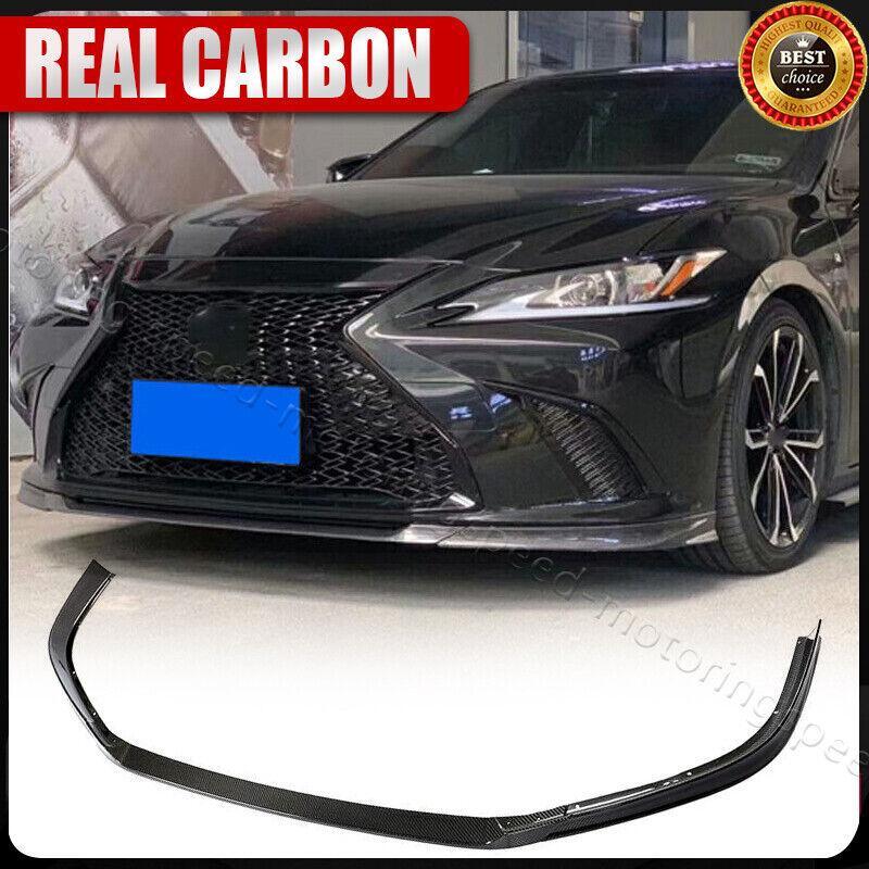 REAL CARBON Front Bumper Lip Spoiler For Lexus ES300h ES350 Sedan 2018-2019