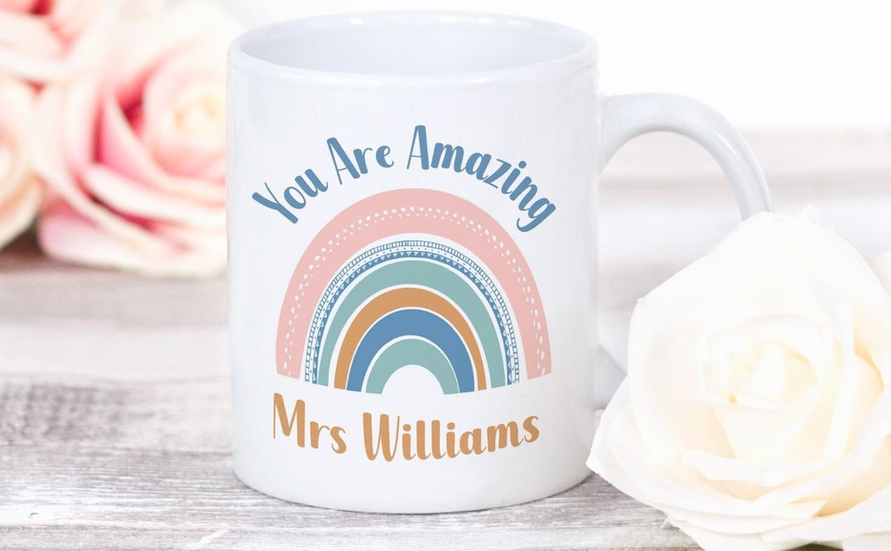 Personalised Thank You Teacher Mug Thank You Teacher Gift Teaching Assistant