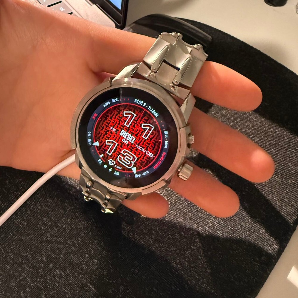 Diesel - Men's Griffed Gen 6 45mm Stainless Steel Touchscreen Smart Watch