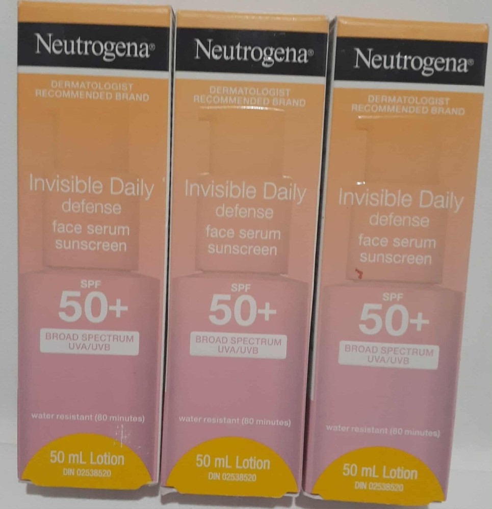 2 pack, Neutrogena Invisible Daily Defense Sunscreen Lotion SPF 50+ 2pk
